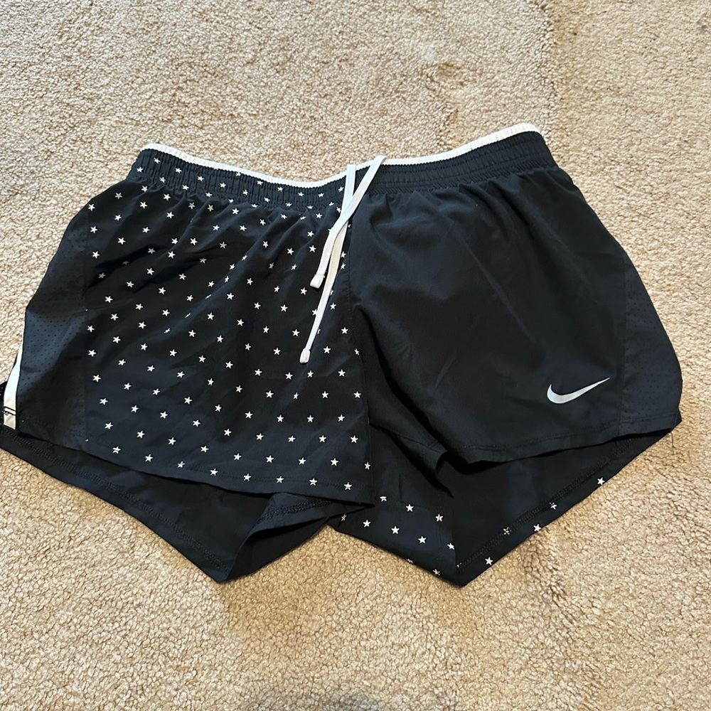 Nike Black Athletic Shorts with Unique Design